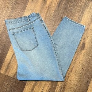 TALBOTS denim pants Flawless 5 pocket slim ankle womens size 24W medium wash